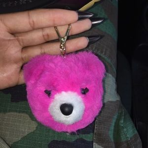 🔺sold🔻Pink bear Pom pocketbac